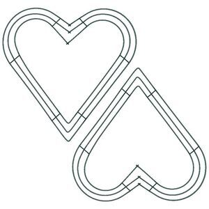 8220 Heart Wire Wreath Frame: 14 Inch Metal Floral Hoops & DIY Wreath Forms